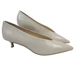 NEW Dolce Vita Alwyn Bone Crinkle Patent Leather Kitten Heel Pumps Size 9